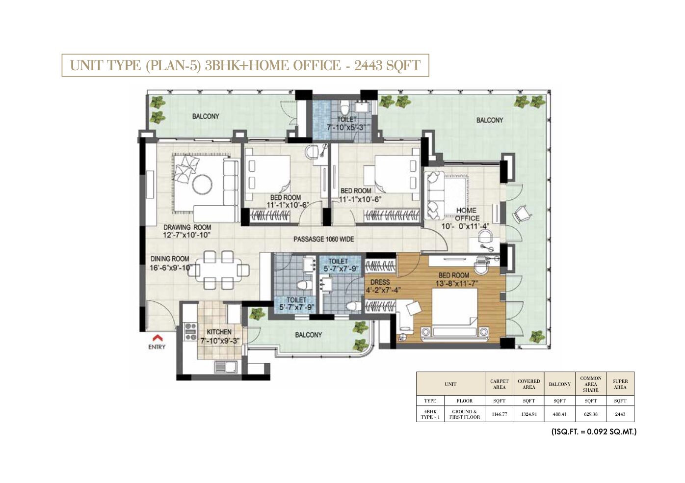 BPTP Terra Floor Plan